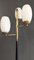 3-Leuchten Stehlampe aus Glas, Messing, Holz & Marmor von Stilnovo, Italien, 1950er 3