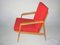 Mid-Century Red Armchair, Czechoslovakia, 1960s, Image 5
