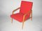 Mid-Century Red Armchair, Czechoslovakia, 1960s 1