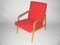 Mid-Century Red Armchair, Czechoslovakia, 1960s, Image 1