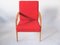 Mid-Century Red Armchair, Czechoslovakia, 1960s, Image 2