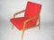 Mid-Century Red Armchair, Czechoslovakia, 1960s 3