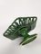 Vintage Cake Stand in Glazed Ceramic with Woven Green Trivet, 1940s, Image 6