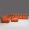 Orange Leather Togo Sofa Set by Michel Ducaroy for Ligne Roset, 1990s, Set of 5, Image 4