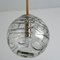 Grey Murano Glass Pendant Light in the style of Venini, 1960s, Image 3