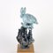 Sculpture en Terracotta Décorée avec Vernis Polychrome sur Support en Bois 5