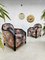 Art Deco Patterned Club Chairs, 1930s, Set of 2, Image 3