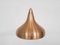 Lámpara colgante danesa vintage de cobre, años 60, Imagen 2