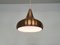 Vintage Copper Pendant Light, Denmark, 1960s, Image 5