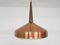 Lámpara colgante Sandinavian moderna de cobre y madera, años 60, Imagen 1