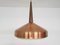 Sandinavian Modern Copper and Wood Pendant Light, 1960s 1