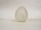 White Glass Egg-Shaped Table Light, 1970s, Image 2