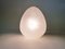 White Glass Egg-Shaped Table Light, 1970s 6