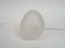White Glass Egg-Shaped Table Light, 1970s 4