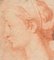Unbekannt, Frauenporträt, Original Sanguin Zeichnung, 19. Jh., Gerahmt 3