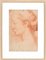 Unbekannt, Frauenporträt, Original Sanguin Zeichnung, 19. Jh., Gerahmt 1