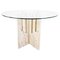 Sculptural Travertine Dining Table, 1970s 1