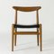 Mid-Century W2 Dining Chairs by Hans J. Wegner, 1960s, Set of 6 4