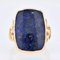 18 Karat Yellow Gold Ring with 5.20 Carat Lapis Lazuli, France, 1940s 17