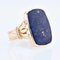 18 Karat Yellow Gold Ring with 5.20 Carat Lapis Lazuli, France, 1940s 5