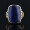 Bague en Or Jaune 18 Carats avec Lapis Lazuli de 5,20 Carats, France, 1940s 7
