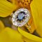 18 Karat Weißgold Pompadour Ring mit Saphir und Diamanten, Frankreich, 1950er 12