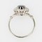 18 Karat Weißgold Pompadour Ring mit Saphir und Diamanten, Frankreich, 1950er 14