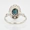 18 Karat Weißgold Pompadour Ring mit Saphir und Diamanten, Frankreich, 1950er 13