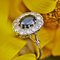 18 Karat Weißgold Pompadour Ring mit Saphir und Diamanten, Frankreich, 1950er 8
