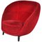 Red Italian Easy Chair, 1950s 1