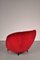 Roter italienischer Sessel, 1950er 8