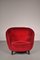Red Italian Easy Chair, 1950s 2