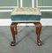 Victorian Flower Upholstery Claw and Ball Foot Stool 6