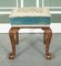 Victorian Flower Upholstery Claw and Ball Foot Stool 7