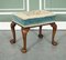 Victorian Flower Upholstery Claw and Ball Foot Stool 2