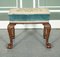 Victorian Flower Upholstery Claw and Ball Foot Stool 5