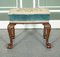 Victorian Flower Upholstery Claw and Ball Foot Stool, Image 5
