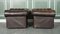 Set of Vintage Distressed Brown Leather Chesterfield Gentlemans Club Chairs 9