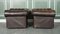 Vintage Distressed Brown Leather Chesterfield Gentlemans Club Chairs, Set of 2, Image 9