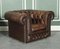 Poltrone Chesterfield Gentlemans vintage in pelle marrone antico, set di 2, Immagine 6