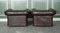 Vintage Chesterfield Gentlemans Clubsessel aus braunem Leder im Used-Look, 2er Set 11