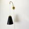 Lámpara colgante de pared minimalista ajustable de latón, años 60, Imagen 3