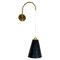 Lámpara colgante de pared minimalista ajustable de latón, años 60, Imagen 1