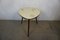 Kidney Table with Patterned Glass Top, 1950s, Image 1