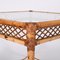 Tavolo quadrato Mid-Century in bambù con ripiano in vetro di Vivai Del Sud, Italia, Immagine 13