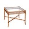 Mid-Century Italian Squared Bamboo Table with Glass Top from Vivai Del Sud, 1960, Image 8