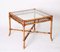 Mid-Century Italian Squared Bamboo Table with Glass Top from Vivai Del Sud, 1960 12