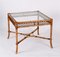 Mid-Century Italian Squared Bamboo Table with Glass Top from Vivai Del Sud, 1960 10