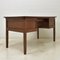 Art Deco Around Oak Desk with Drawers, 1930s 11