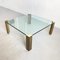 Hollywood Regency Glass and Brass Coffee Table in style of Peter Ghyczy, 1970s 6